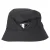 Prada Re-Nylon Metalen Driehoek Logo Bucket Hat in Zwarte Nylon
