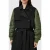 AllSaints Penni Trench Khaki Green/black