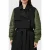 AllSaints Penni Trench Khaki Green/black