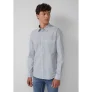 s.Oliver slim casual overhemd grijs