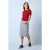Prisca Corner Stripe rok in denim blauw