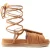 Montevita Platte Sandalen Strips2 In Bruin