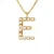 Ketting Diamonds 0.07 Cts alfabet letter “E” Geel Goud 18 Karaat
