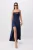 TRENDYOLMİLLA Dames Donkerblauw Effen Maxi Mouwloos Stijlvol/Avond Slipjurken