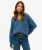 Oversized Trui met V-hals Blauw