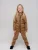 MANUL Overall ‘Latte’  camel / zwart / wit