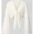 Apricot Gebreid jack met knoopdetail en trompetmouwen