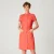 Gestructureerde korte shirt-jurk