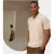 R2 Amsterdam Polo heren Beige Knitted polo 128.KNITPOLO.002/045