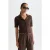 Scotch & Soda Pointelle Short Sleeve Cardigan Hot Fudge