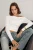 TRENDYOLMİLLA Dames Ecru Effen Lang Getailleerd Blouses