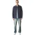 Pretty Green Herenoverhemd met patroon en voorzak (Marine)