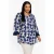 YOEK tuniek Plus Size met print en linnen – blauw