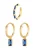 ELLI PREMIUM Oorbellen  blauw / goud