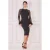 Midi jurk met ronde hals dames Goddiva
