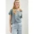 TRENDYOLMİLLA Dames Donkerblauw Effen Lang Oversized T-shirts
