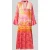 miss goodlife midi-jurk van viscose met V-hals model ‘Orange Palm’