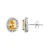 Sapphire Color Crystal Orange Earrings and Silver Zirconiumoxides 925 – Diana