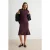 TRENDYOLMİLLA Dames Bordeauxrood Effen Midi Kort Bodycon Jurken