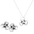 Orphelia Dames 925 Sterling Zilver Set: Ketting-Hanger + Oorbellen – Zilver SET-5032