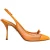 Dolce & Gabbana Oranje Leren Net Hakken Slingback Schoenen