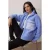 TRENDYOLMİLLA Dames Donkerblauw Effen Lang Oversized Sweatshirts