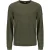 No Excess Pullover crewneck garment dyed + st dark moss