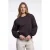 Rino & Pelle Manar.7002612 rino en pelle crew neck sweater with applicated sleeves coffee roast