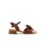 Hakkende Leren Sandalen met Fancy Bloem Dames Pédiconfort