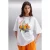 Oversized T-shirt met print en ronde hals