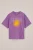 WE Fashion – Meisjes oversized T-shirt met print – Oversized – Paars – Katoen –