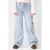 Shoeby wide leg jeans met parels – lichtblauw