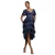 Asymmetrische jurk dames Goddiva Lurex Midi