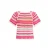 ICHI gestreepte top roze gehaakt