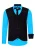 Shirt with vest and tie set of 3