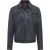 Heren Blauw Klassiek Leren Bikerjack – Bettles