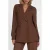 NIKKIE dubbelrijige blazer – bruin