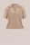 WE Studio – Dames THE SHEER POLO – Regular fit – Greige – LENZING™ ECOVERO™ viscose –