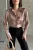 Geometrische Print Lange Mouwen Shirt met Knopen Sluiting