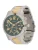 GUESS Analoog horloge ‘Parker’  goud / donkergroen / zilver