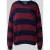 REVIEW Relaxed fit gebreide pullover met streepmotief