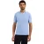 No Excess Pullover short sleeve v-polo slub blue