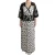 Gestippelde Maxi Jurk Met Kanten Overlay