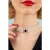 Lady Diana parel choker ketting in saffierblauw