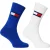 Tommy Jeans Herenbemanningssokken (Pakket van 2) (Blauw/Wit)