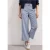 Street One Dames High Waist Culotte met gespdetail in Blauw