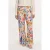 YOEK wide leg high waist gebloemde broek multi