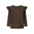 NAME IT MINI slim fit longsleeve met ruches – bruin