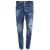 Dsquared2 Skater Jean Brown Badge Donkerblauwe Denim Broek