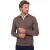 Poloshirt Cavallaro bruin merinowol met rits